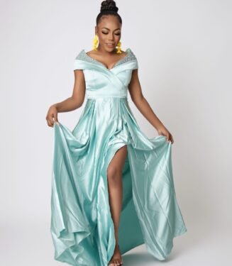 Princess Zarah Dress - Breathtaking Turquoise Regal Evening Gown