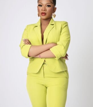 Boss Up Blazer Set - Striking Lime Tailored Power Suit