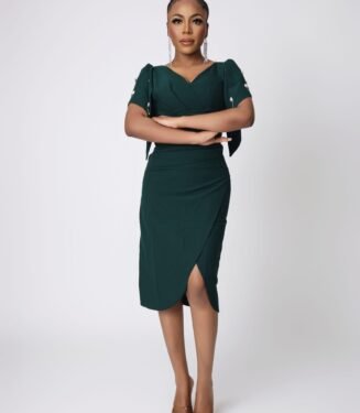 Little Sparkle Dress - Vibrant Emerald Green Shimmering Mini