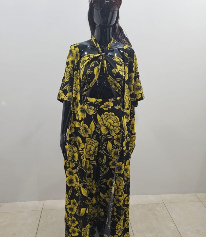 Ladies YellowBlack Dress