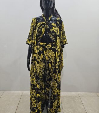 Ladies YellowBlack Dress