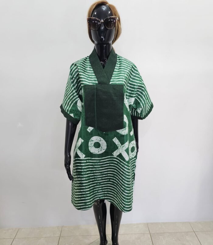 Afro Green Mini Dress