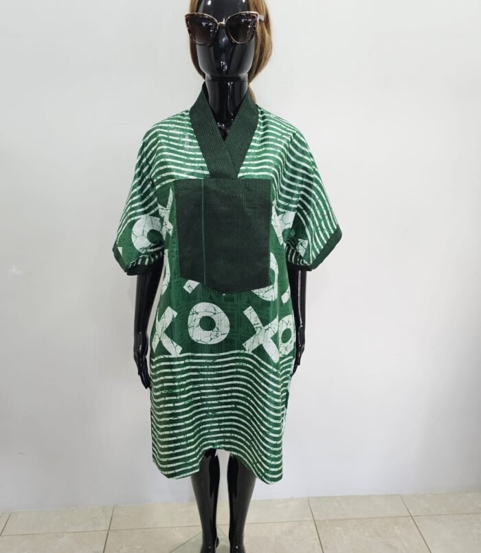 Afro Green Mini Dress