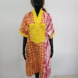 Mannequin wearing yellow and red afro women dress
