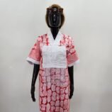 pink, white afro Dress