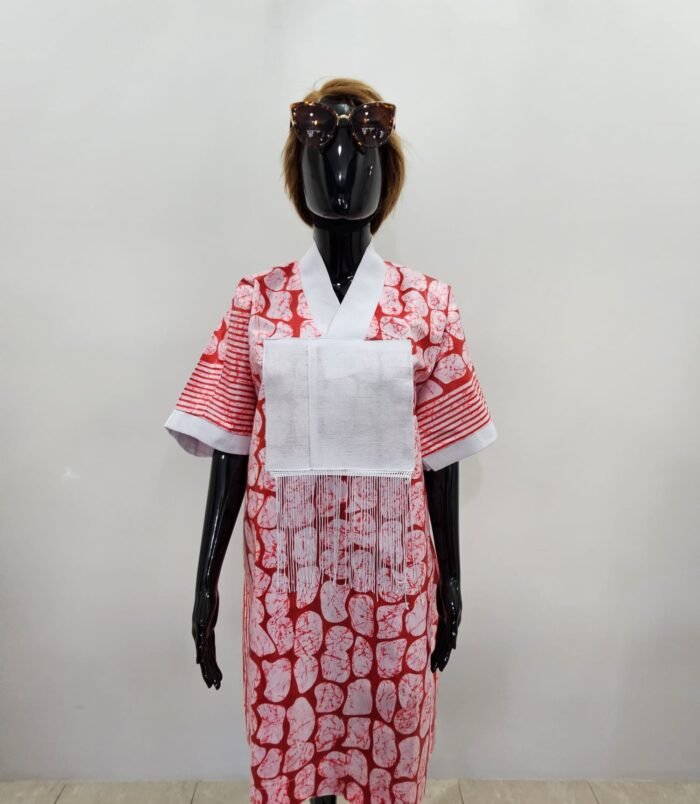 pink, white afro Dress