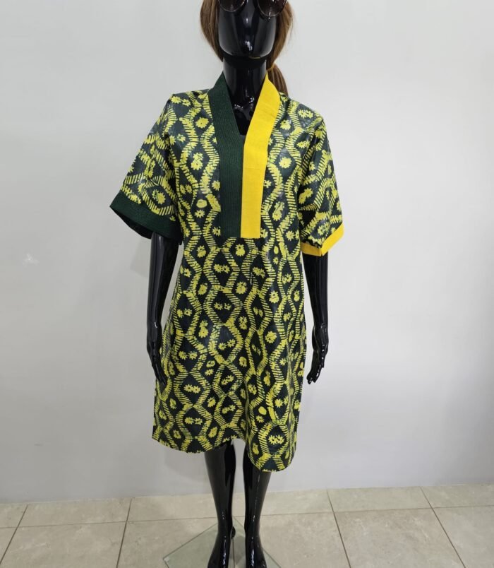 Afro YellowGreen Mini dress
