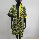 Afro YellowGreen Mini dress