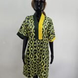 Afro YellowGreen Mini dress