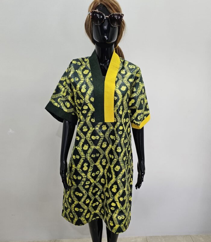 Afro YellowGreen Mini dress
