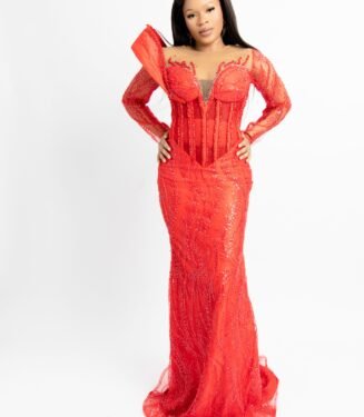 Classic Red Bespoke Evening Gown - Timeless Custom Formal Dress for Prestigious Events & Galas
